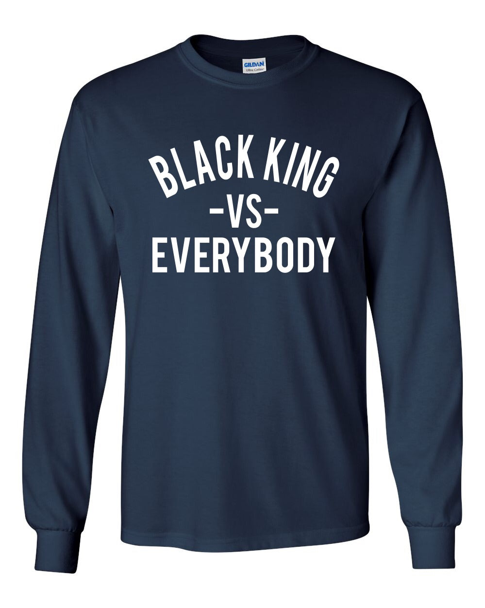 NBC exclusive black king vs everybody long sleeve hoodie